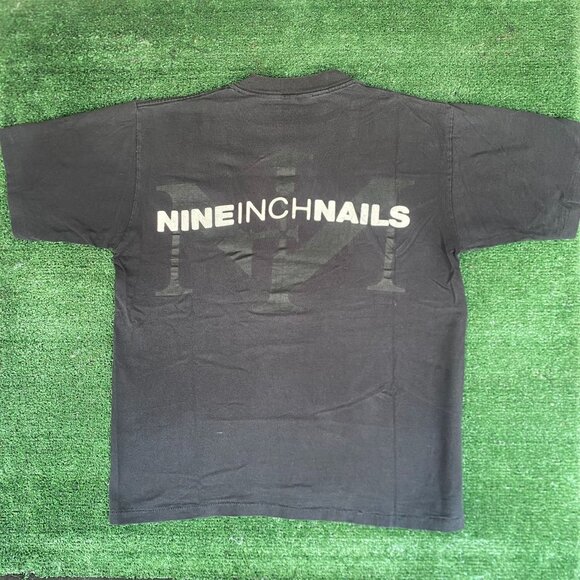 Vintage 90s Nine Inch Nails Shirt Metal Rock Band Logo Tee - Picture 5 of 7